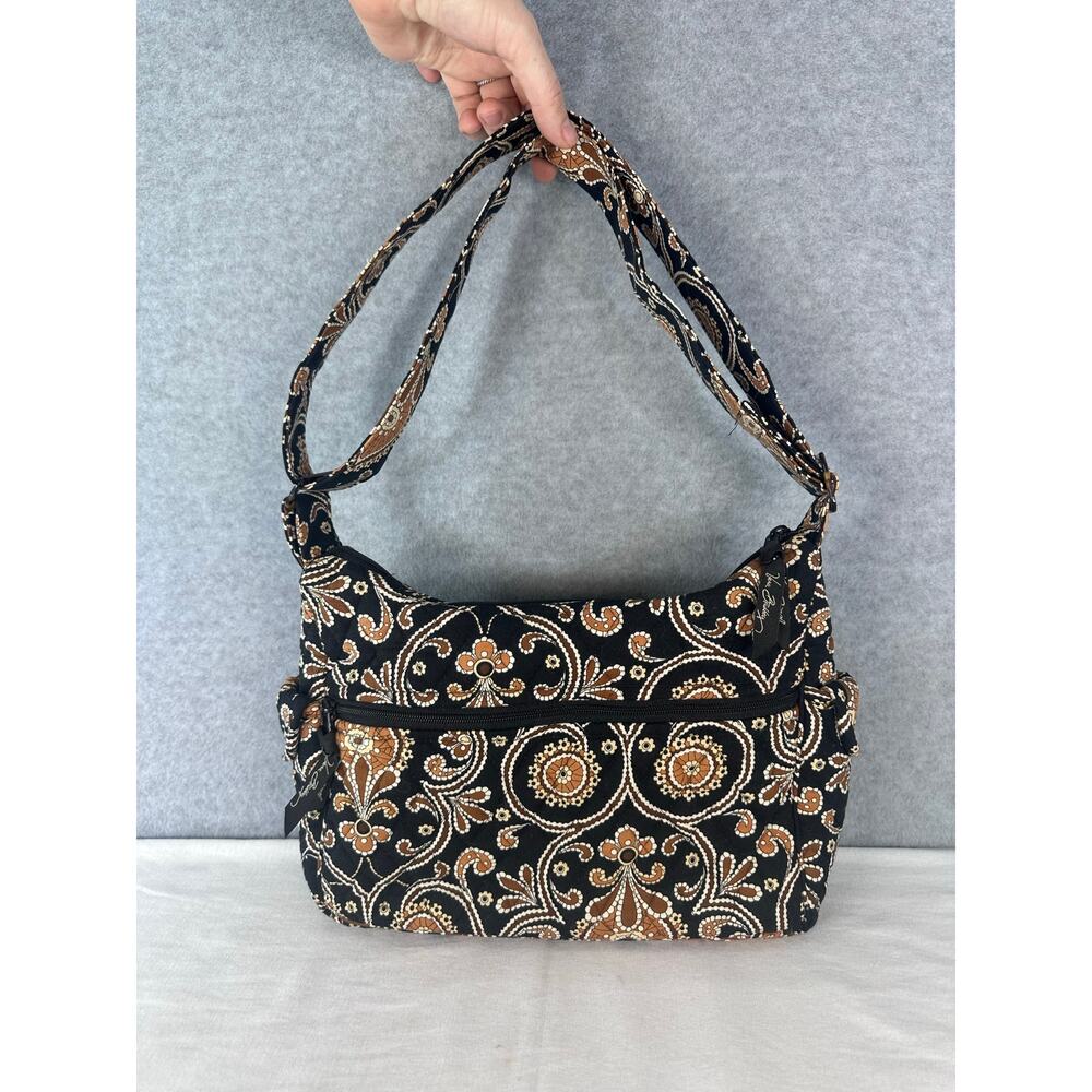 Vera Bradley Cafe Latte Fall Neutral Paisley Print Crossbody Bag Quilted Y2K